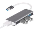 thumbnail image 2 of Hub USB 3.0 de 4 puertos ultradelgado y extra ligero fabricado en aluminio Hub USB para MacBook Air, Mac Pro/Mini, Microsoft y otros dispositivos USB, 2 of 8