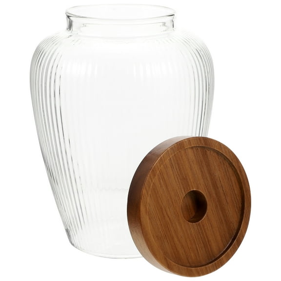 Cereal Container Candy Jars Coffee Containers Glass Storage Containers Glass Jar Kitchen Jar Wood
