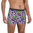 thumbnail image 5 of Men's Boxer Briefs, Blueberry Print purple Soft Comfy Mens Underwear Boxer Briefs Breathable With Widen Waist, 5 of 7