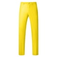 thumbnail image 4 of Zshosam Mens Pants Men's Straight-Fit Casual Stretch Chino Pant(Yellow,S), 4 of 4