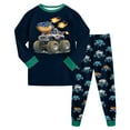thumbnail image 1 of Caqnni Ensemble de Base Unisexe pour Enfant, Col Rond à Manches Longues et Pantalon à Bande Élastique 2 Pcs, la Tenue Douce Indispensable pour les Jours Frais d'Été à Automne (Noir, 5-6 Ans), 1 of 6