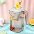 thumbnail image 4 of pstuiky Transparent Cold Drink Jug 2200Ml Large Capacity Plastic Pitcher Black/White/Yellow 7.87X4.92X4.92In Dishwasher Safe for Iced Tea, Coffee, Juice, Lemonade, 4 of 7