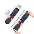thumbnail image 4 of Sigee Butterfly With USA Flag for Crew Soft Moisture-wicking Socks ,Cushion Moisture Wicking Boot Socks for Men and Women, 4 of 7