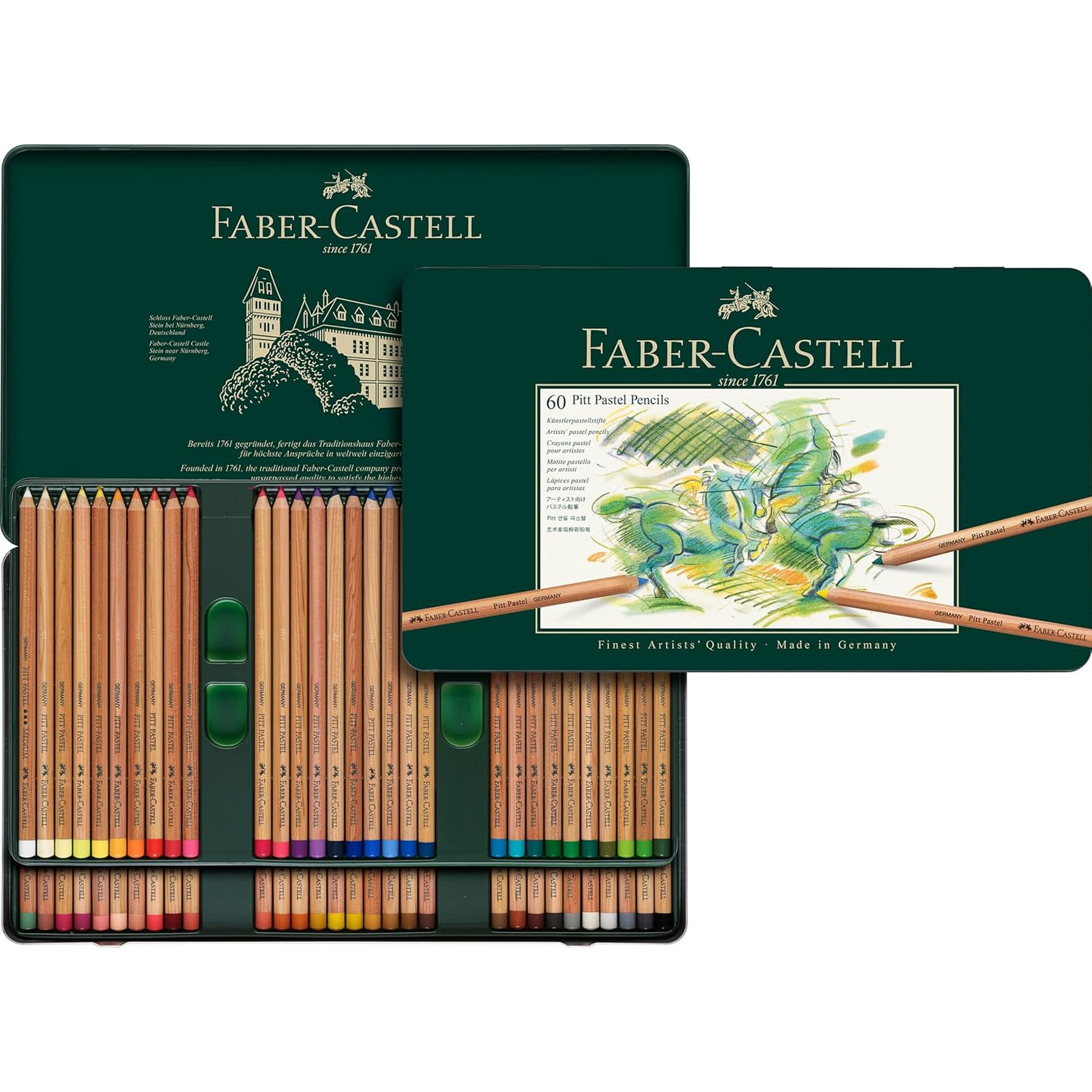 Faber-Castell Pitt® Pastel Pencils - Tin of 60