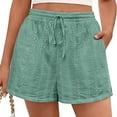 thumbnail image 5 of Women's Summer Casual Lace Elastic Waist Shorts Cute Eyelet Beach Vacation, 5 of 9