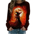 thumbnail image 2 of Xdegoge Halloween Shirt Plus Size Women Sanderson Sisters Printed Sweatshirt Witch Graphic Raglan Long Sleeve Oversized Crewneck Tops Season Festival T-Shirt 2025 Fall Funny Gifts Xl-5Xl, 2 of 5