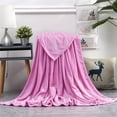 thumbnail image 2 of Xuniizn Soft Blankets, Throw Blanket for Couch, Flannel Sherpa Blanket Fleece Blanket for Adults, Cozy, Plush, Thicken, Reversible, Machine Washable, Pink, 2 of 4