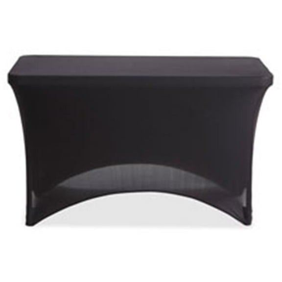 Fabric Table Cloth, Stretch, 6 ft., 30 in. x 72 in., Black