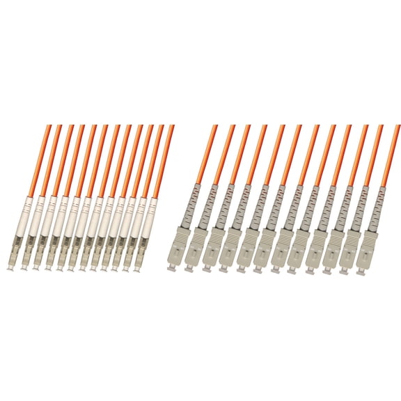 RiteAV - Direct Burial/Outdoor LC-SC 12-Strand Fiber Optic Cable - Multimode (50/125) - 15M