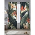 thumbnail image 2 of Tropical Plant Sheer Curtains 84 Inch Length 2 Panels Set, Summer Botanical Leaves Floral Country Voile Window Treatment Rod Pocket Curtains Sheers Drapes for Bedroom/Living Room/Kitchen 52"x84"x2, 2 of 7