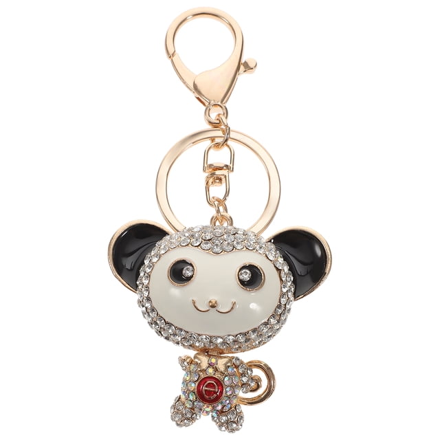 EeaseCA Small Monkey Keychains Decorative Key Rings Cartoon Monkey Keychains Metal Keychain Decors