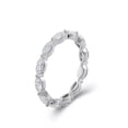 thumbnail image 2 of Ember Jewel Marquise Cut 1.5 Ct Moissanite Ring - 14K White Gold Plated Bezel Set Full Eternity Band for Women - Elegant Prong Set Ring for Birthday or Mother's Day Gifts, 2 of 2