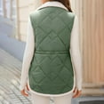 thumbnail image 4 of iOPQO Puffer Vest Women Quilted Jacket Womens Vests Lightweight Fleece Vest for Women Casual Outerwear Puffy Jackets Women Winter Coats for Women Light Green XXL, 4 of 9