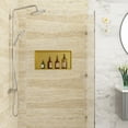 thumbnail image 4 of Logmey 25x13 Inch Stainless Steel Gold Bathroom Shower Niche Built-in Wall Shower Shelve, Living room/Bedroom/Kitchen Storage Shelve, 4 of 9