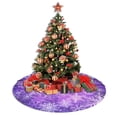 thumbnail image 5 of Snowflake Purple Christmas Tree Skirt 30" For Xmas Halloween New Year Ornaments Decoration Holiday Party Home Tree Mat Decor, 5 of 5