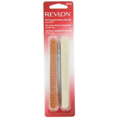 Revlon Compact Emery Boards Dual Sided - 24 CT (Best Nail File For Men)
