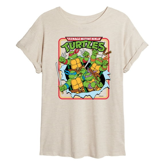 Teenage Mutant Ninja Turtles - Ripping Out of Shirt- Women's Oversized T-Shirt