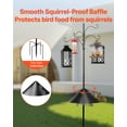 thumbnail image 3 of VEVOR 4-Hook Wild Bird Feeder Stand Pole, 92 Inch Bird Feeding Station Kit, 31/32 inch Diameter Bird House Hanging Hooks with Squirrel Guard Baffle, Heavy Duty Multi-Feeder Stand Easy to Install, 3 of 9