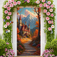 thumbnail image 2 of Autumn Landscape Fantasy Castle Banner for Home Decor Nature Lovers Seasonal Display, 2 of 8