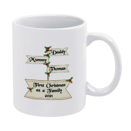 

Funny Coffee Mug Cute Ceramic Coffee Cup Personalised Grandparents Christmas Signpost Mug Novelty Tea Cup Christmas Mug Housewarming Christmas Gifts for Women Men Friend Family 11oz