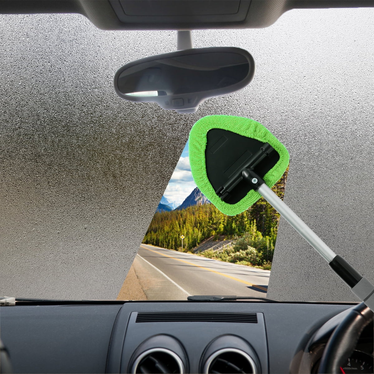 JOYFUL&HOPEFUL Windshield Cleaner Tool, Car inside Window Cleaning Tool  with Ext