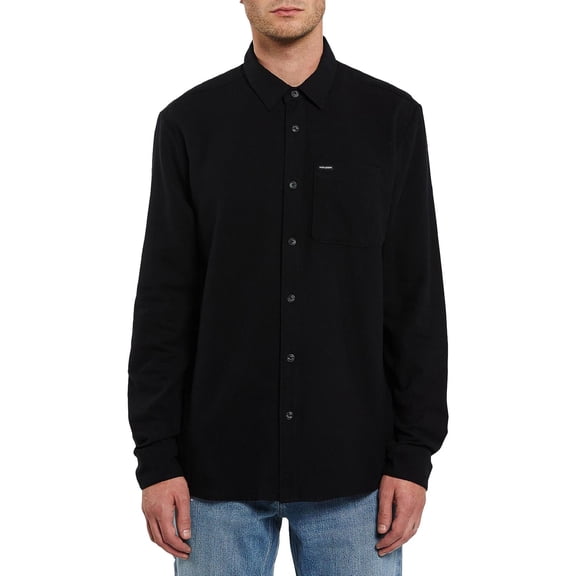 Volcom Mens Caden Collared Cotton Button-Down Shirt