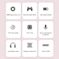 thumbnail image 2 of Bonitos auriculares para juegos de 400 mAh compatibles con Bluetooth 5.3 EDR (negro), 2 of 8