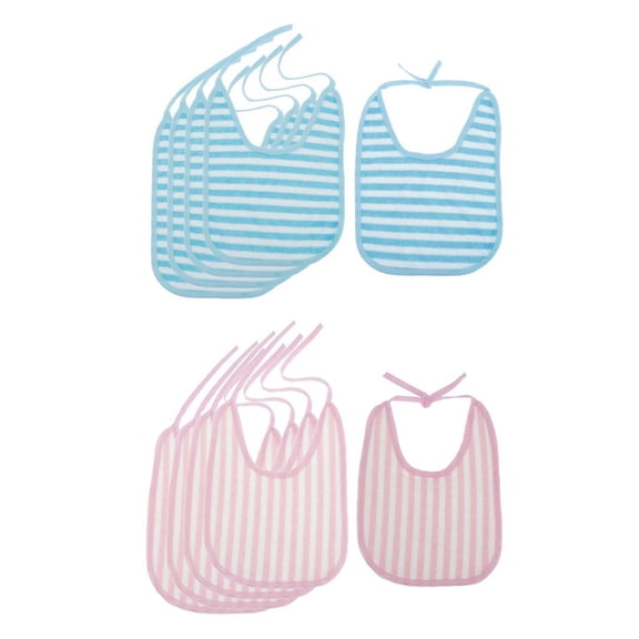 10 pieces TPU Clothing Waterproof Bibs for Adults, Elderly Clothing Crumb Catcher Cover for unisex adult Eating (29x22cm)