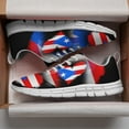 thumbnail image 3 of Puerto Rican Flag Heart Shoes for Men Women Running Sneakers Breathable Casual Sport Tennis Shoes Gift for Him Her White Size 3.5, 3 of 5