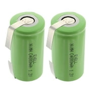 2x Exell 1.2V 4000mAh NiMH C Size Rechargeable Batteries w/ Tabs