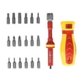 thumbnail image 2 of 1SET 18 In 1 1000V Magnetic Screwdrivers Bits Set Slotted Cross Torx For Electrician Multifunctional Design Magnetic Feature, 2 of 8