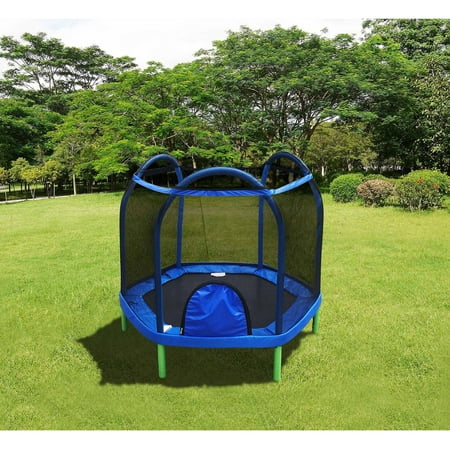 Bounce Pro 7-Foot My First Trampoline (Ages 3-10) Basic for Kids,