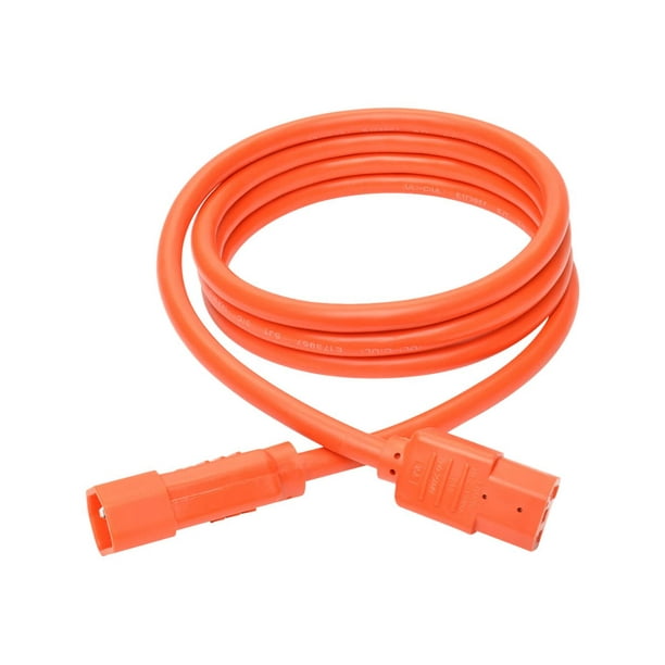 Tripp Lite 6ft Heavy Duty Power Extension Cord 15A 14 AWG C14 C13 Orange 6' Power extension