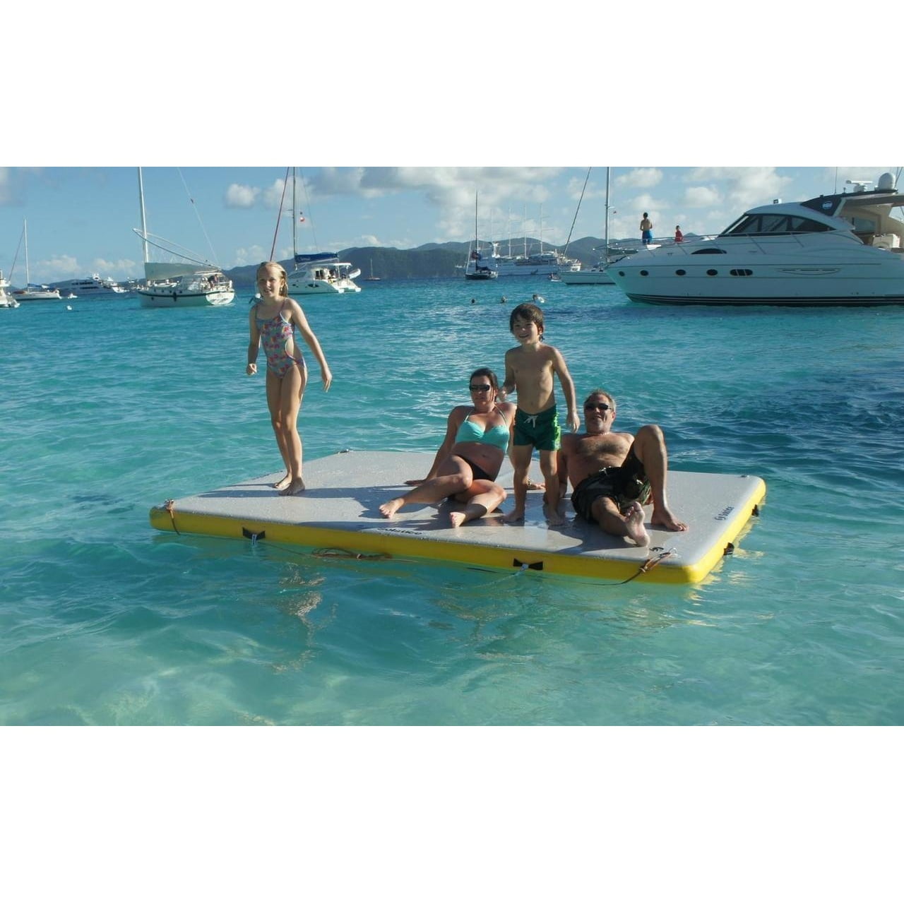 Swim Central Inflatable Private Solstice Drop Stitch Lake Dock Raft - 10'