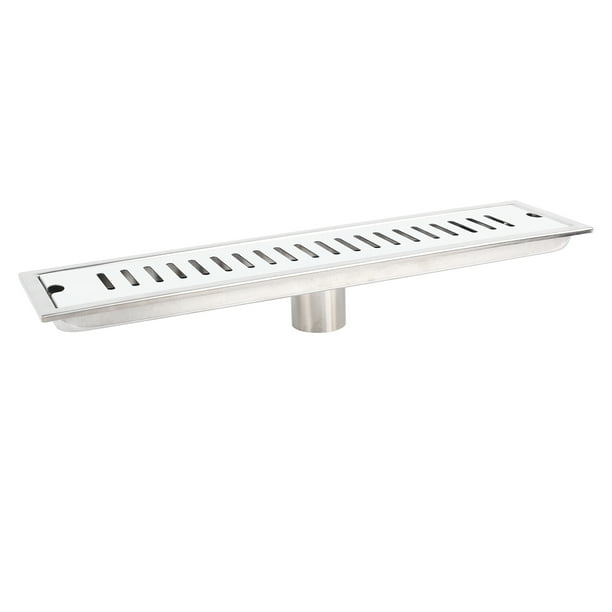 Desagüe De Ducha Lineal De 16 Pulgadas, Desagüe De Piso De Ducha Rectangular De Acero Inoxidable 304 Desmontable Antiolor Para Baños Domésticos