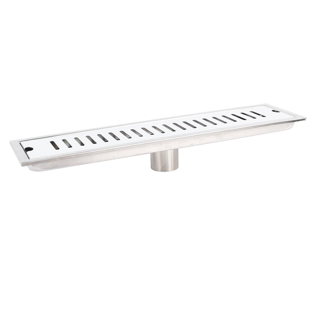Desagüe De Ducha Lineal De 16 Pulgadas, Desagüe De Piso De Ducha Rectangular De Acero Inoxidable 304 Desmontable Antiolor Para Baños Domésticos