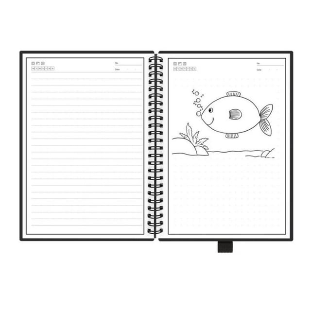 Cahier Intelligent Réutilisable Doublé avec Stylo Efface Note Bloc-Notes Carnet de Poche Journal Journal Bloc Journal École Dessin A6