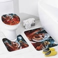 thumbnail image 4 of Terrifier Shower Curtain Set 4 Piece, Set Bathroom Sets with Rugs(Bath Mat,U Shape Mat Toilet Lid Cover Mat) Durable Bathroom Decor, 4 of 8
