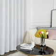 thumbnail image 6 of Deconovo White Blackout Curtains Golden Wave Line with Dots Grommet Blackout Printed Curtains for Bedroom 42 x 63 inch Greyish White 2 Panels, 6 of 7