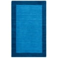 thumbnail image 2 of Safavieh Himalaya Lexine Solid Wool Area Rug, Light Blue/Dark Blue, 4' x 6', 2 of 7