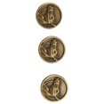 thumbnail image 4 of 60PCs Botones de AleacióN de Zinc Cabeza de Caballo Tallado Redondo Tono de Bronce 15Mm (5/8 Pulgadas) Dia., 4 of 5