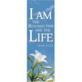 thumbnail image 1 of Celebration Banners 149565 Banner-Je Suis la Résurrection avec des Ourlets de Pôle - 2 x 6 Pieds., 1 of 3