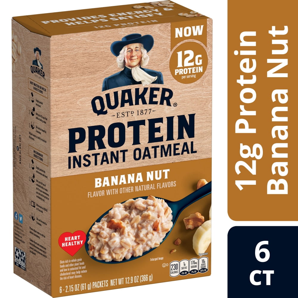 Foska Banana Oatmeal Instant Porridge - Pack Of 6 Single-Serve Cups (2.6 Oz Each)