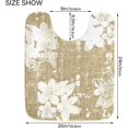 thumbnail image 4 of Dreamtimes Bath Mats Toiletry Mat Retro Florals Print, Bath Rug+U-Shaped Toilet Mat, Non-Slip Bath Carpet Bath Mats for Bathroom 17.3"x13.4"+23.6"x15.7", 4 of 5