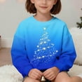 thumbnail image 6 of Favoffer Toddler Girls Christmas Sweatshirt Kids Santa Claus Elk Bear Shirt Xmas Hoodie Cotton Long Sleeve Tops for 1-15Y, 6 of 7