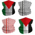 thumbnail image 1 of 4 piezas de pasamontañas para el cuello con bandera palestina, mascarilla facial, multicolor, 1 of 5