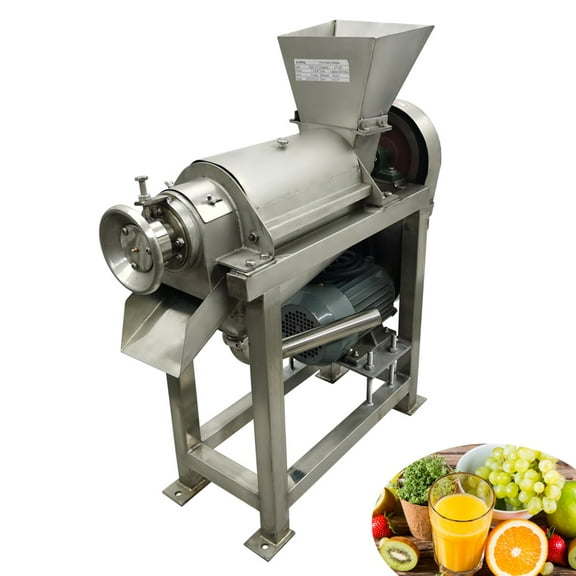INTBUYING Commercial Electric Fruit & Vegetable Juicer Crusher Auto Spiral Juice Extractor 220V