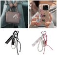 thumbnail image 2 of Lovely Ballet Lace Pearls Keychain Pendant Bag Phone Pendant Women Backpack Handbag Charm Lovely Hangings Decoration Pink, 2 of 4
