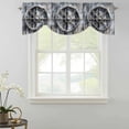 thumbnail image 2 of Tie Up Valances for Windows, Grey Rudder Coastal Adjustable Valance Curtains Window Treatment for Living Room/Bedroom Windows, Nautical Beach Retro Rod Pocket Kitchen Curtains & Drapes 54x18 Inch, 2 of 9