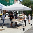 thumbnail image 4 of GVDV 10x10 Pop up Commercial Canopy Tent, Waterproof & Portable Outdoor Shade with Air Vent, Wheeled Bag, White, 4 of 11